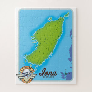 Iona scotland map jigsaw puzzle