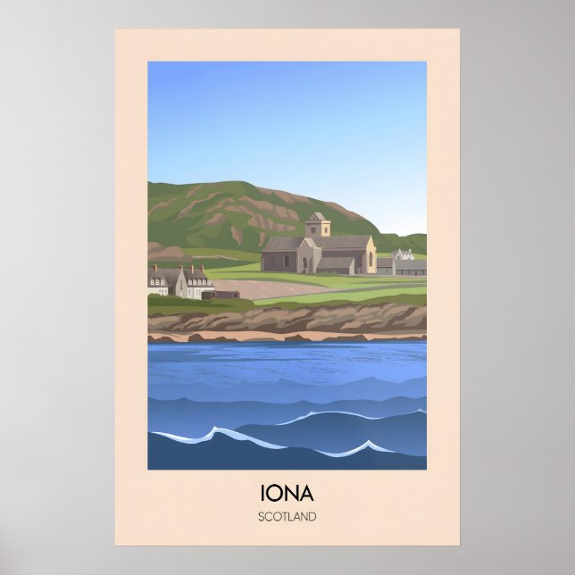Iona Scotland Travel Poster (Front)