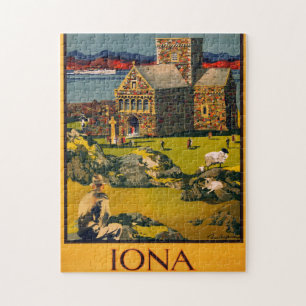 Iona - See this Scotland by MacBrayne's steamers Jigsaw Puzzle