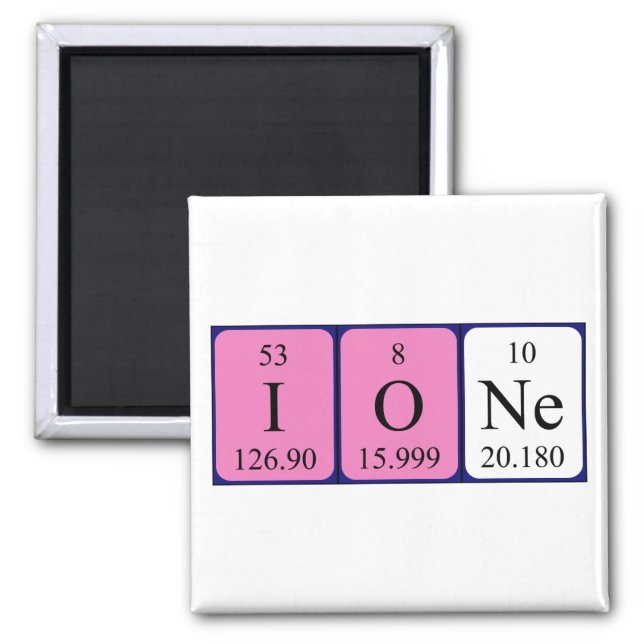 Ione periodic table name magnet (Front)