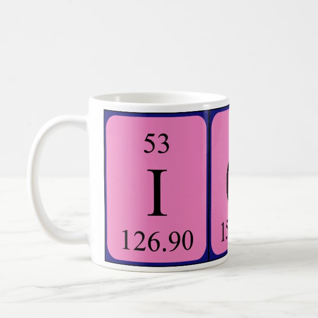 Ione periodic table name mug (Left)