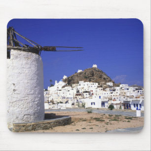 Ios, Greece. The beautful and crisp, white and Mouse Mat