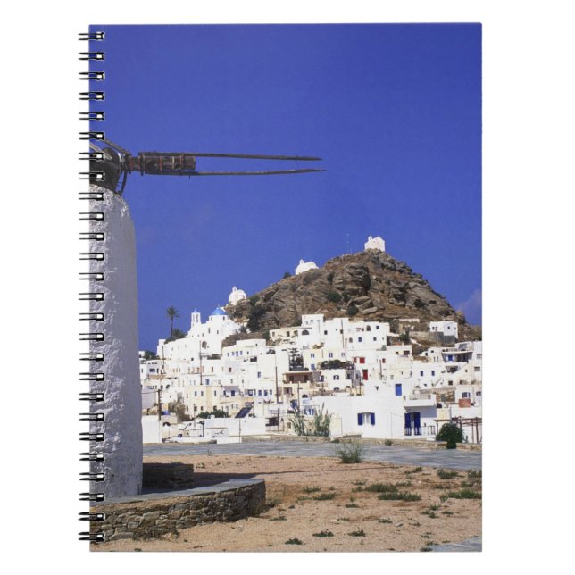 Ios, Greece. The beautful and crisp, white and Notebook (Front)