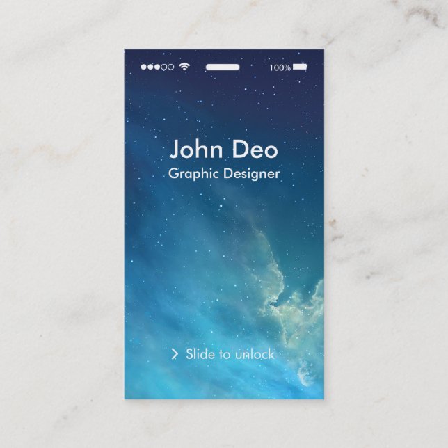 iOS Inspired Business Card (Front)