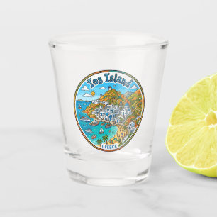 Ios Island Greece Shot Glass