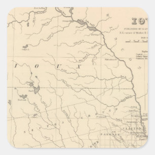 Iowa 2 square sticker