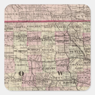 Iowa 4 square sticker