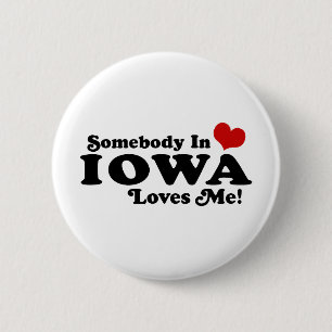 Iowa 6 Cm Round Badge