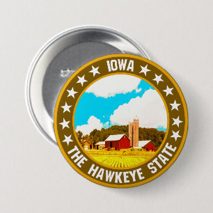 Iowa                                               7.5 cm round badge