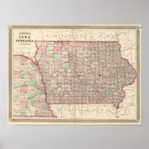 Iowa and Nebraska Poster