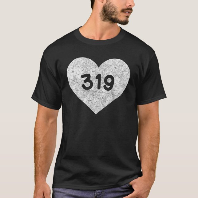 Iowa Area Code 319 Hear State Gift T-Shirt (Front)