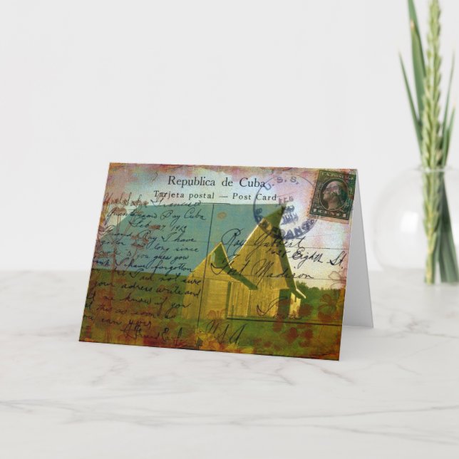 Iowa Barn, Vintage Postcard Texture (Front)