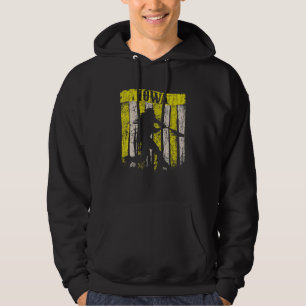 Iowa Baseball Player Vintage Distressed USA State  Hoodie