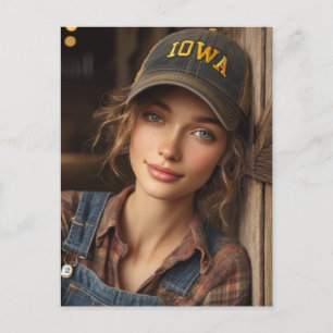 Iowa Beautiful Girl Postcard