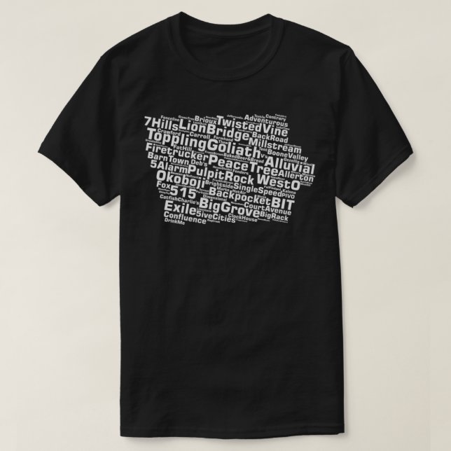 Iowa Breweries  T-Shirt (Design Front)