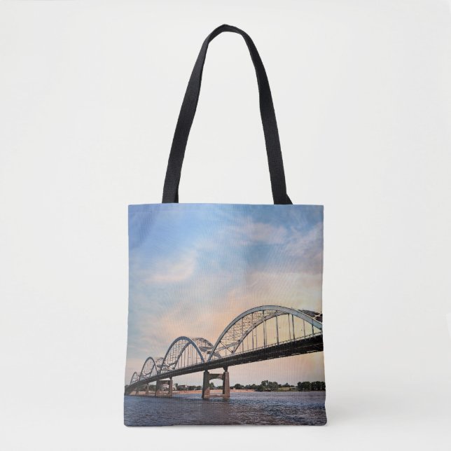 Iowa Centennial Bridge Tote Bag (Front)