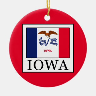 Iowa Ceramic Tree Decoration