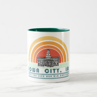 Iowa City - Have You Seen Our Old Cap? (grn txt) Two-Tone Coffee Mug