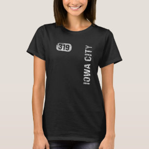 Iowa City Iowa 319 Area Code Vintage Retro T-Shirt