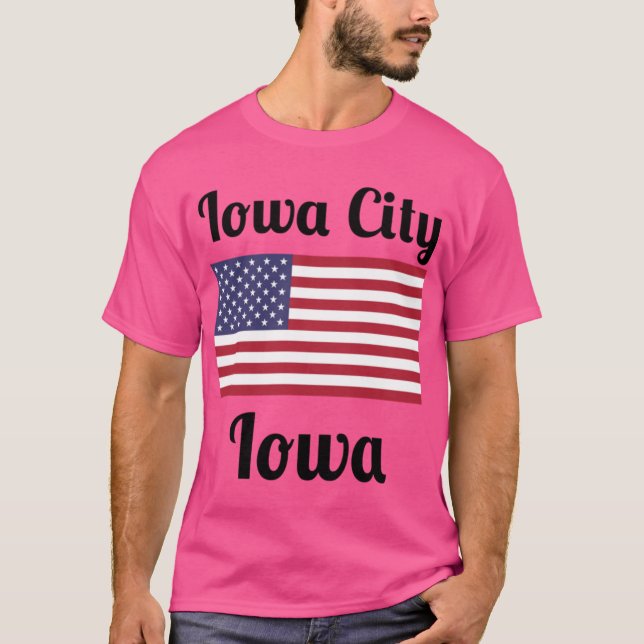 Iowa City Iowa Stylish Prints T-Shirt (Front)