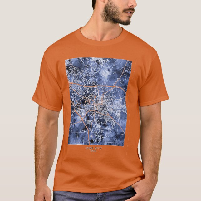 Iowa City Map T-Shirt (Front)