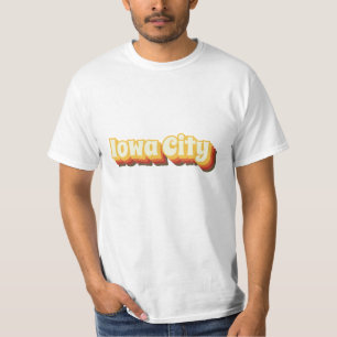 Iowa City Retro Vintage Text T-Shirt