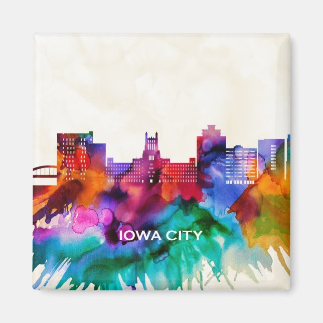 Iowa City Skyline Magnet (Front)