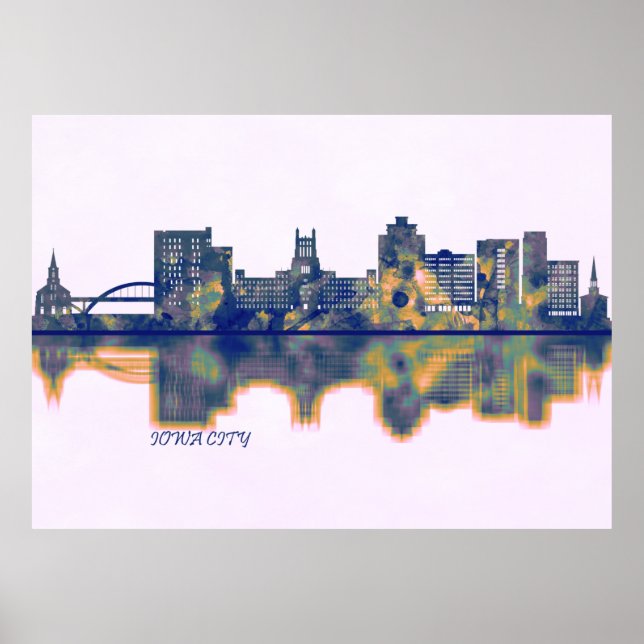 Iowa City Skyline Poster (Front)