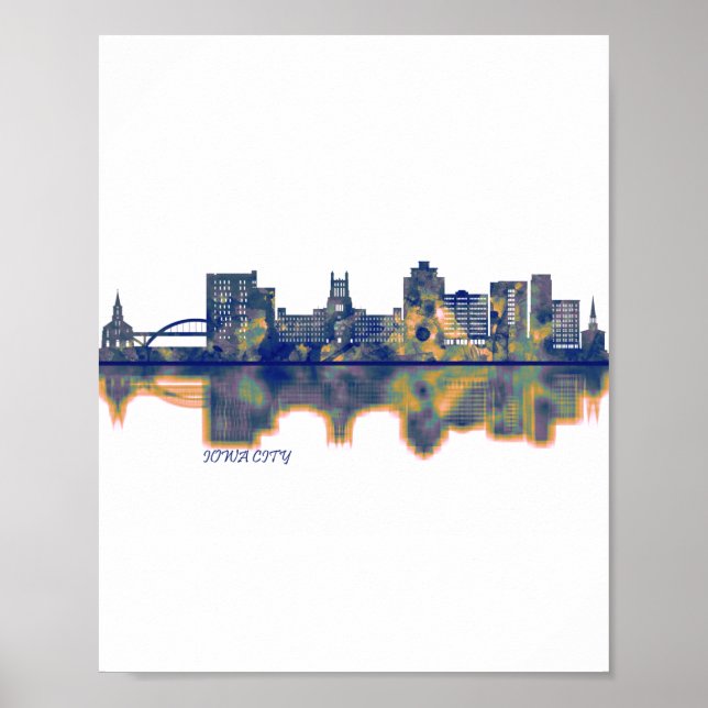 Iowa City Skyline Poster (Front)