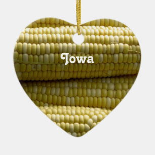 Iowa Corn on the Cob Ceramic Tree Decoration