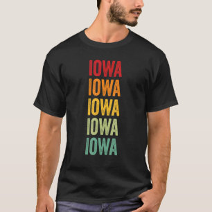 Iowa County Wisconsin Rainbow Text Design T-Shirt