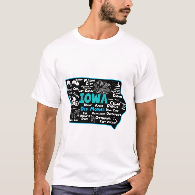 Iowa Des Moines Cedar Rapids, Sioux City, Mason T-Shirt (Front)