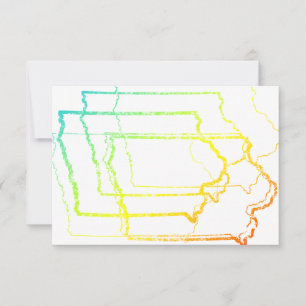 iowa fade blur invitation