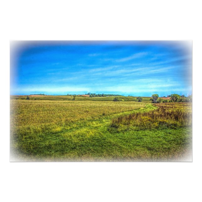 Iowa Farm Landscape - Fall Photo Print (Front)