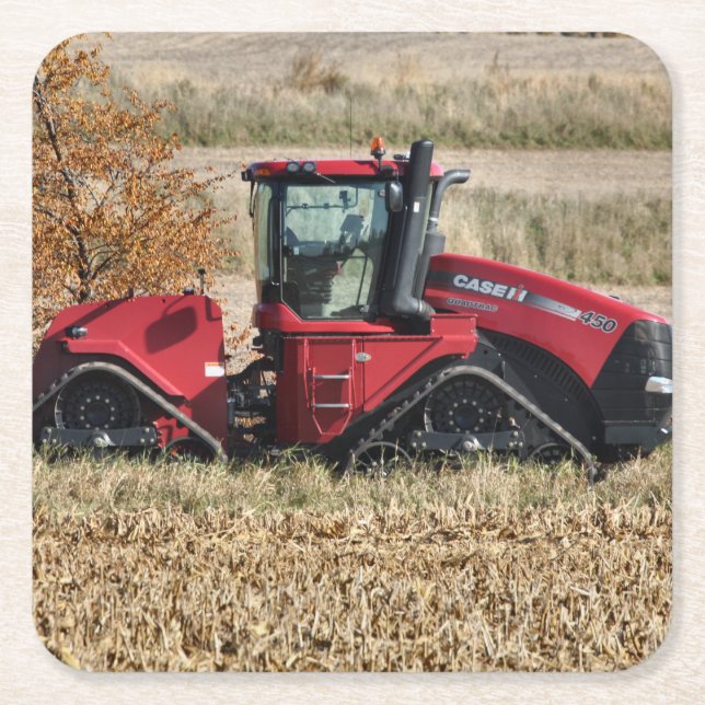 Iowa Farm Square Paper Coaster (Front)