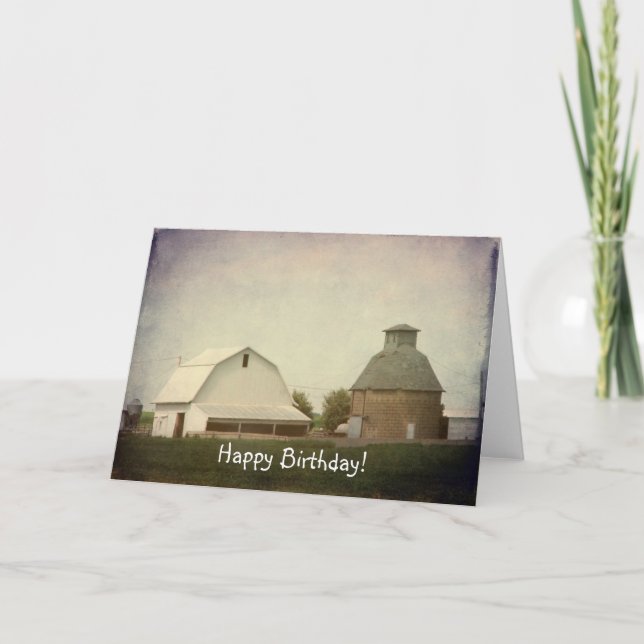 Iowa Farming, Happy Birthday! Card (Front)