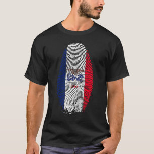 Iowa Flag Fingerprint It Is In My Dna For Iowegian T-Shirt