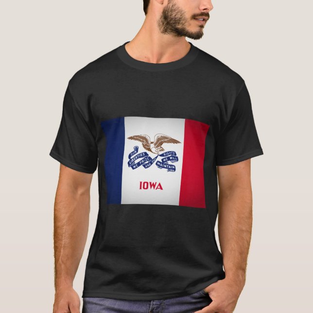 Iowa Flag of State Oversized T-Shirt (Front)