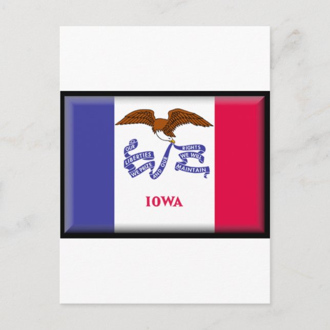Iowa Flag Postcard (Front)