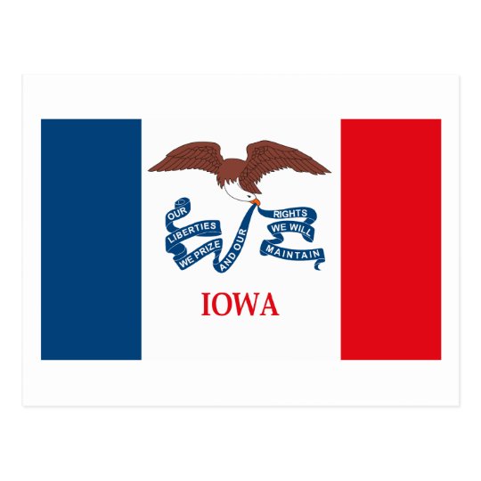 Iowa Flag Postcard