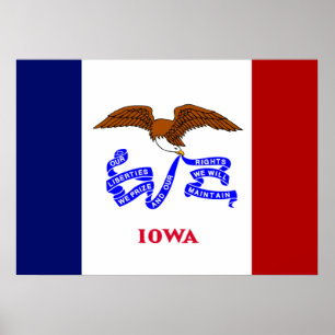 Iowa flag poster