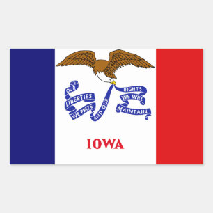 Iowa Flag Rectangular Sticker