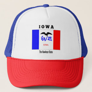Iowa flag, The Hawkeye Statee Trucker Hat