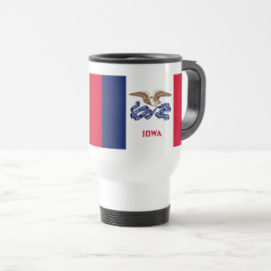 Iowa flag travel mug