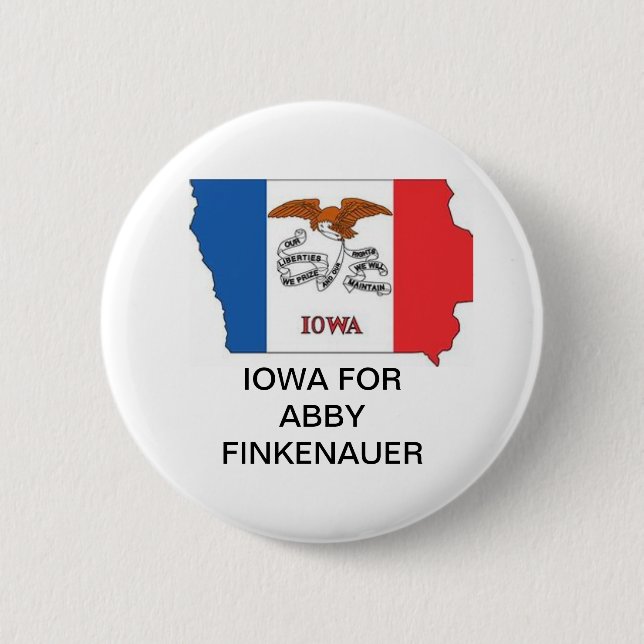 IOWA for ABBY FINKENAUER SENATE Button (Front)