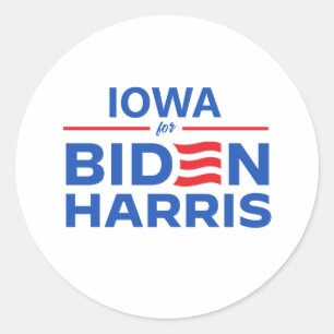 Iowa for Biden Harris Classic Round Sticker