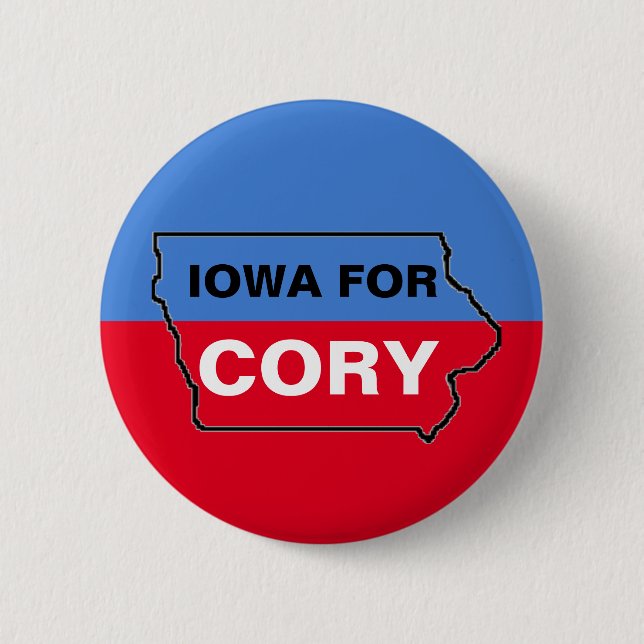 Iowa for Cory 6 Cm Round Badge (Front)