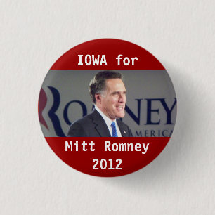 Iowa for Mitt Romney 2012 Photo Political Button