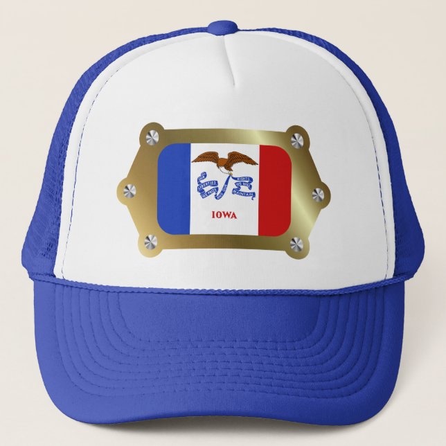 Iowa framed Flag Hat (Front)