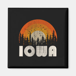 Iowa - funny nature vintage hiking 60s 70s 80s 90s magnet